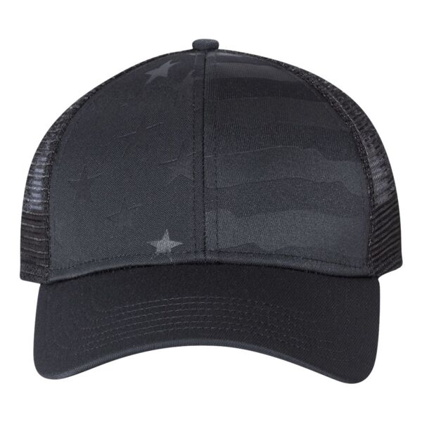 Debossed Stars and Stripes Mesh-back cap - USA750M Thumbnail