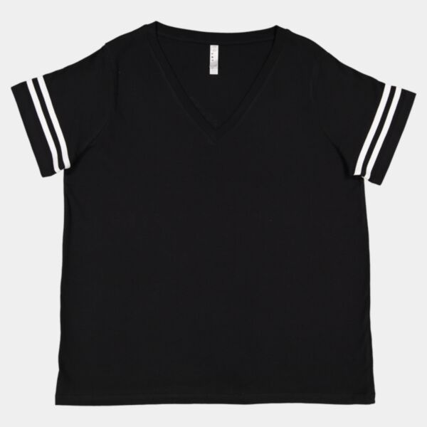 B3 Curvy Collection Women's Vintage Football T-Shirt Thumbnail