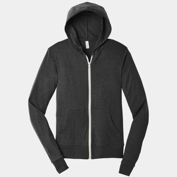 B3 NP Unisex Triblend Full Zip Lightweight Hoodie Thumbnail