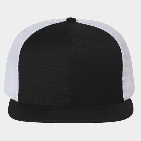 B3np-Wool Blend Flat Bill Trucker Cap Thumbnail