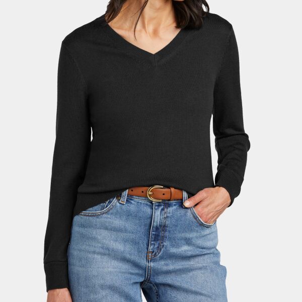 B3R Women's Washable Merino V Neck Sweater Thumbnail