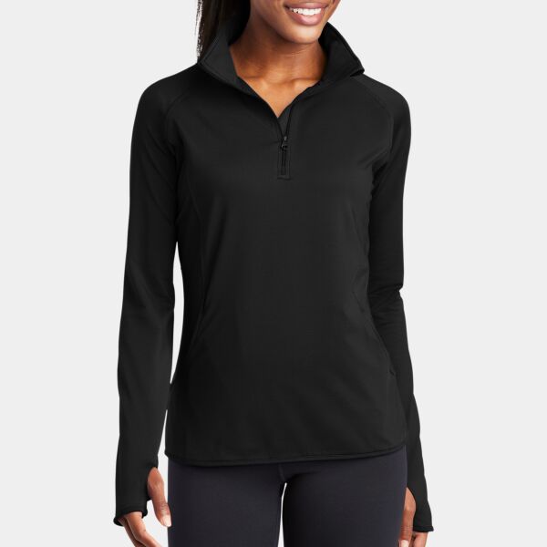 B3R_Women's Sport Wick ® Stretch 1/4 Zip Pullover Thumbnail