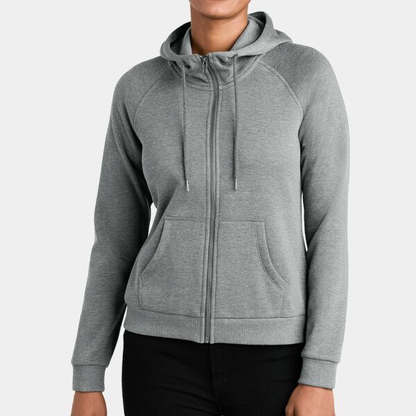 B3R Women's Organic CVC Fleece Full Zip Hoodie Thumbnail