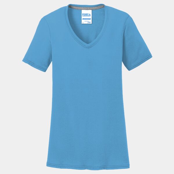 B3R Ladies Performance Blend V Neck Tee Thumbnail
