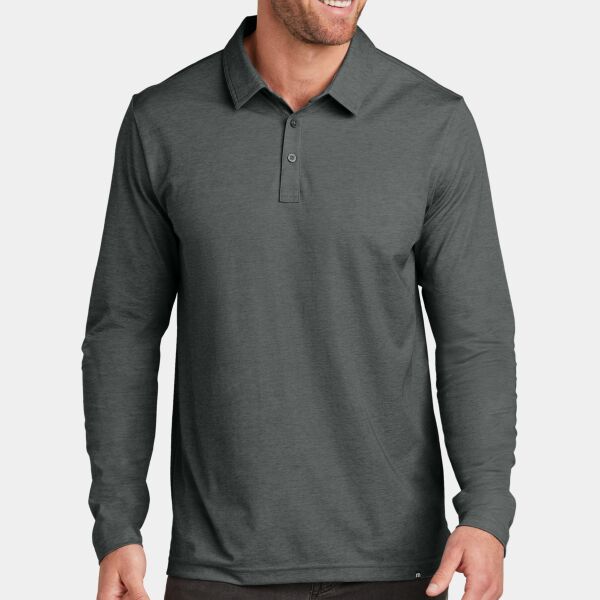 B3R Oceanside Heather Long Sleeve Polo Thumbnail