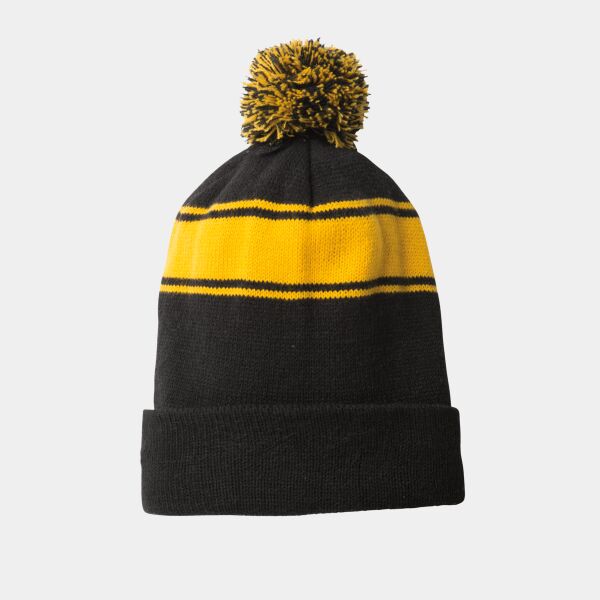 B3R_Stripe Pom Pom Beanie Thumbnail